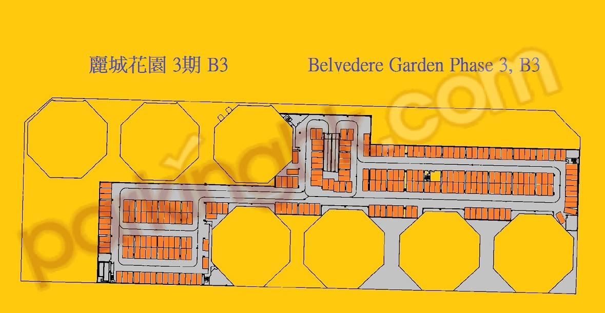  荃灣車位 青山公路 - 荃灣段 麗城花園 3期 平面圖 香港車位.com ParkingHK.com