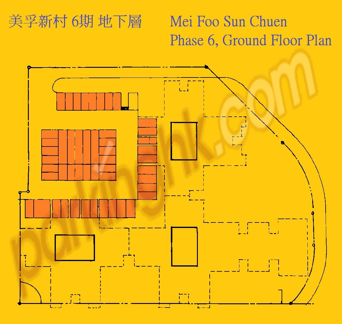 Lai Chi Kok Carpark  Humbert Street  Mei Foo Sun Chuen Phase 6 Floor plan 香港車位.com ParkingHK.com